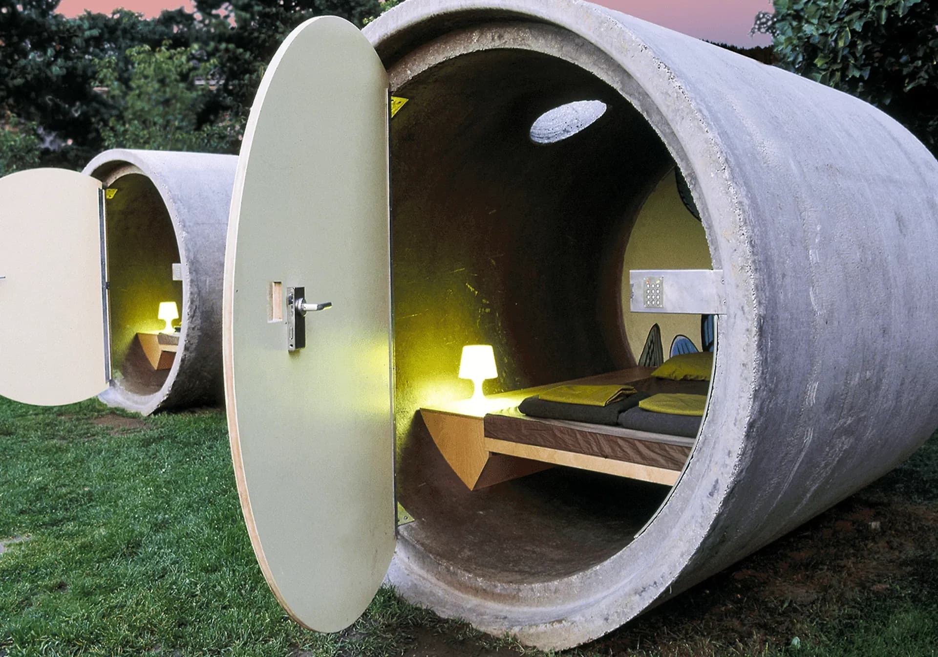 Betonrør hotel